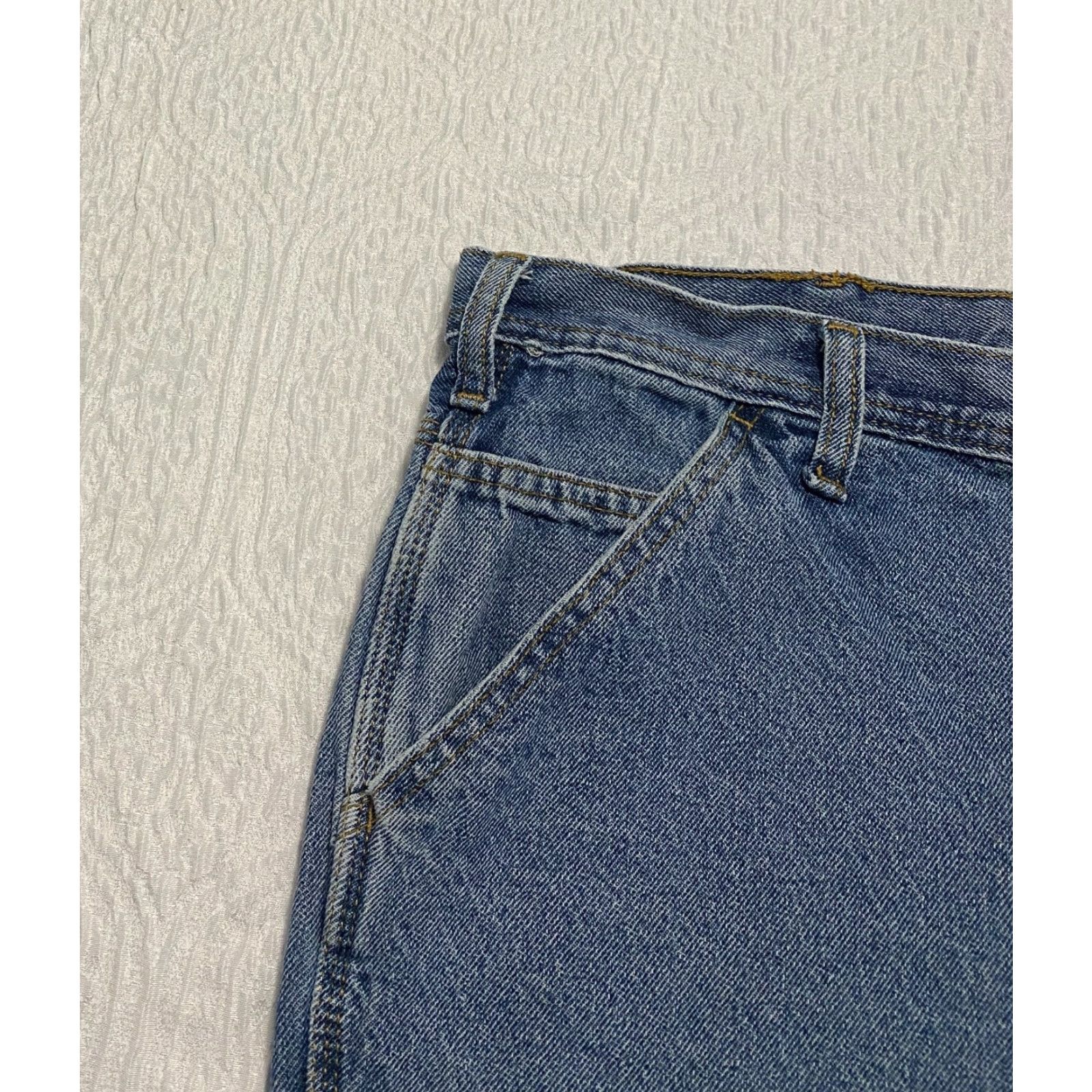 Vintage Rugged Wear Jeans Men 40x30 Carpenter Denim Blue 100% Cotton Relaxed Fit Wide-Leg Jeans Mens Size US 40 / EU 56 - 3 Thumbnail