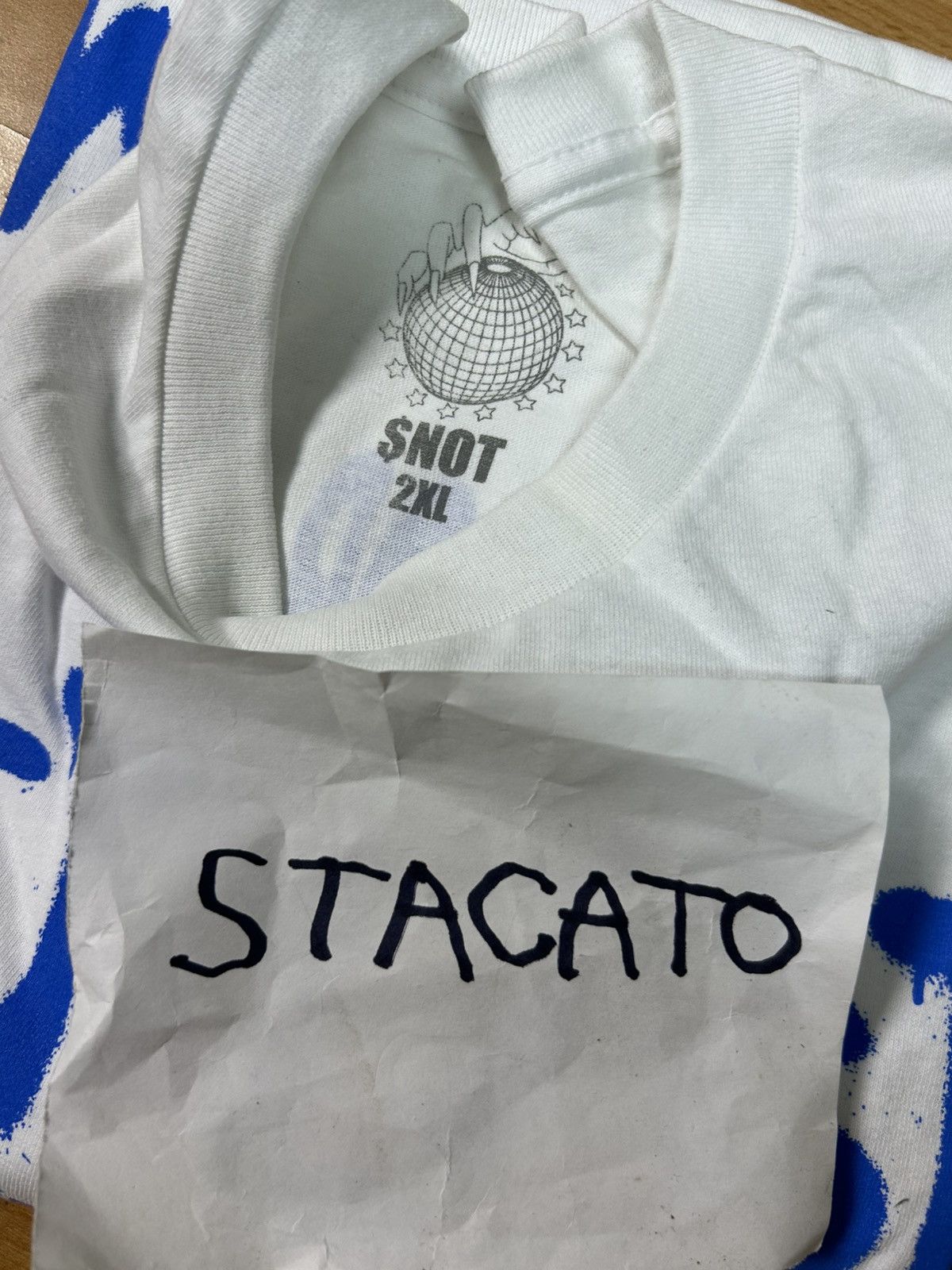 Rap Tees × Vintage $NOT Don’t Get Lost in the Mosh Pit Tee White/Blue XXL Size US XXL / EU 58 / 5 - 4 Thumbnail