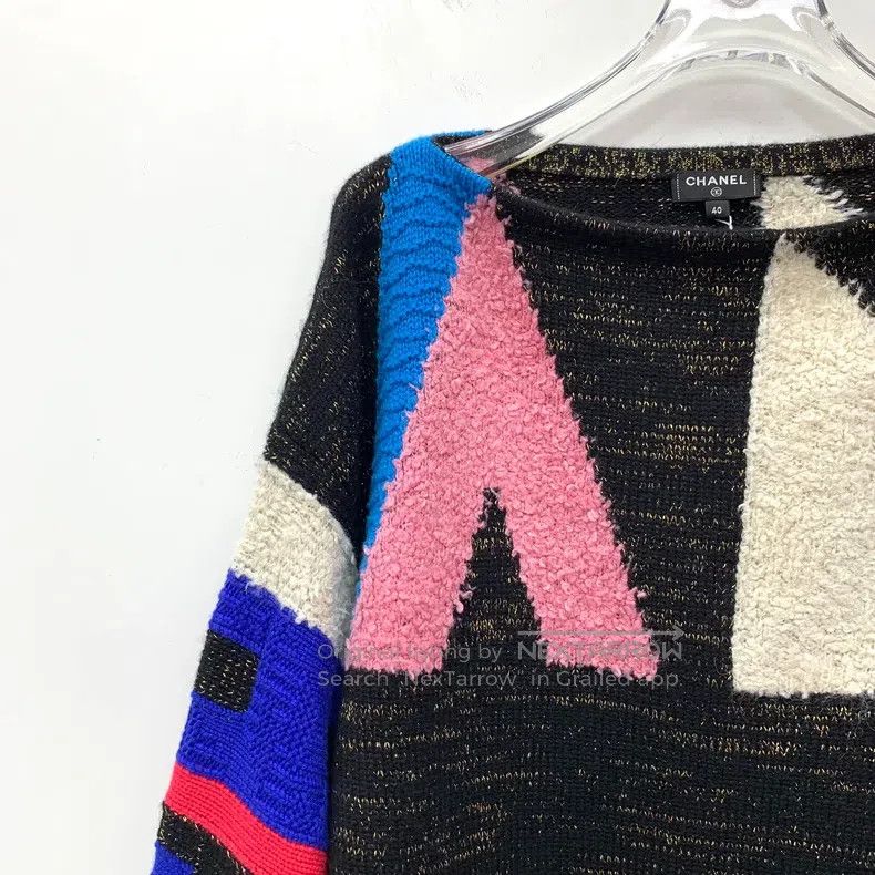 Chanel Chanel Colour block geometric colour block inlaid cashmere Size S / US 4 / IT 40 - 3 Thumbnail