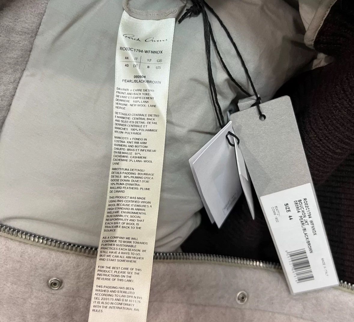 Rick Owens Rick Owens FW23 Cashmere Down Splicing Coat2412-Nextarrow Size US L / EU 52-54 / 3 - 5 Thumbnail