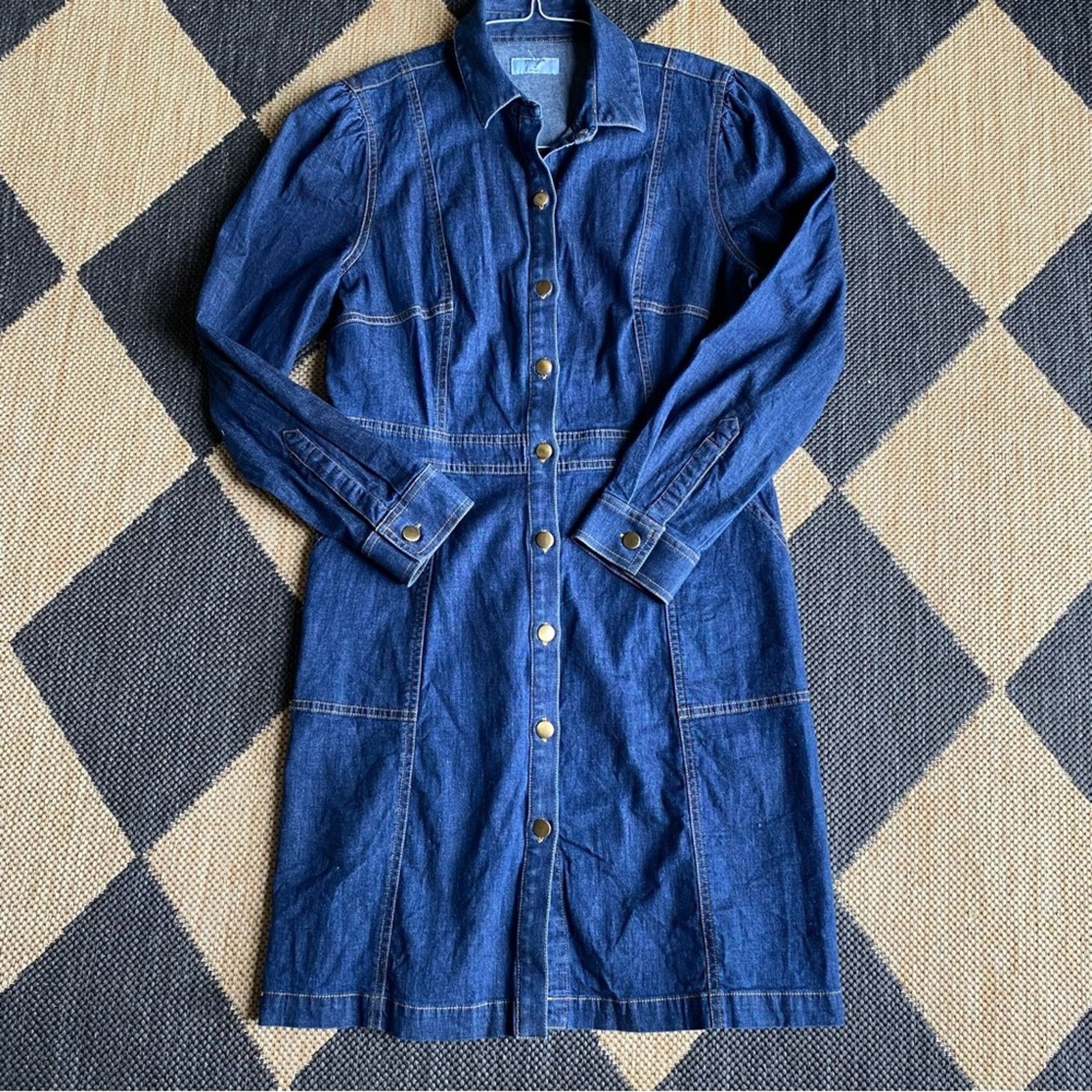 UNTUCKit UNTUCKit • Annie Cotton Lycra Women’s Denim Shirt Dress 8 Size M / US 6-8 / IT 42-44 - 2 Thumbnail