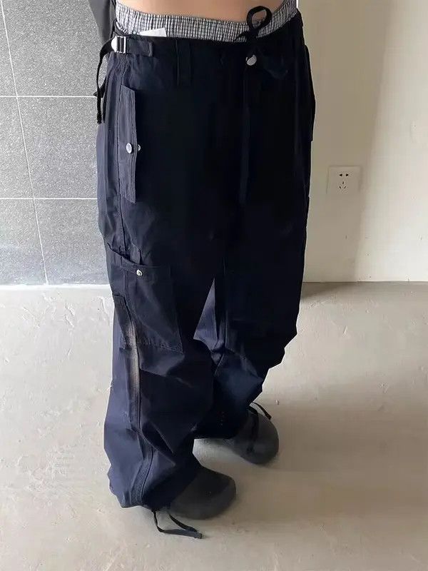 Japanese Brand Retro multi-pocket solid color rare cargo trousers Size US 32 / EU 48 - 2 Thumbnail