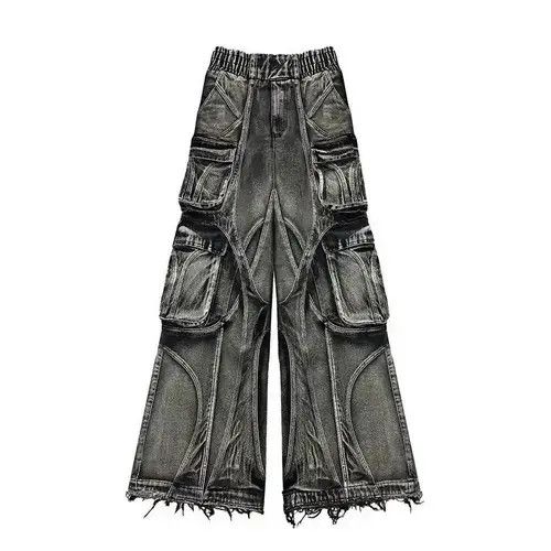 Japanese Brand Retro Style Distressed Baggy Jeans Size US 29 - 2 Thumbnail