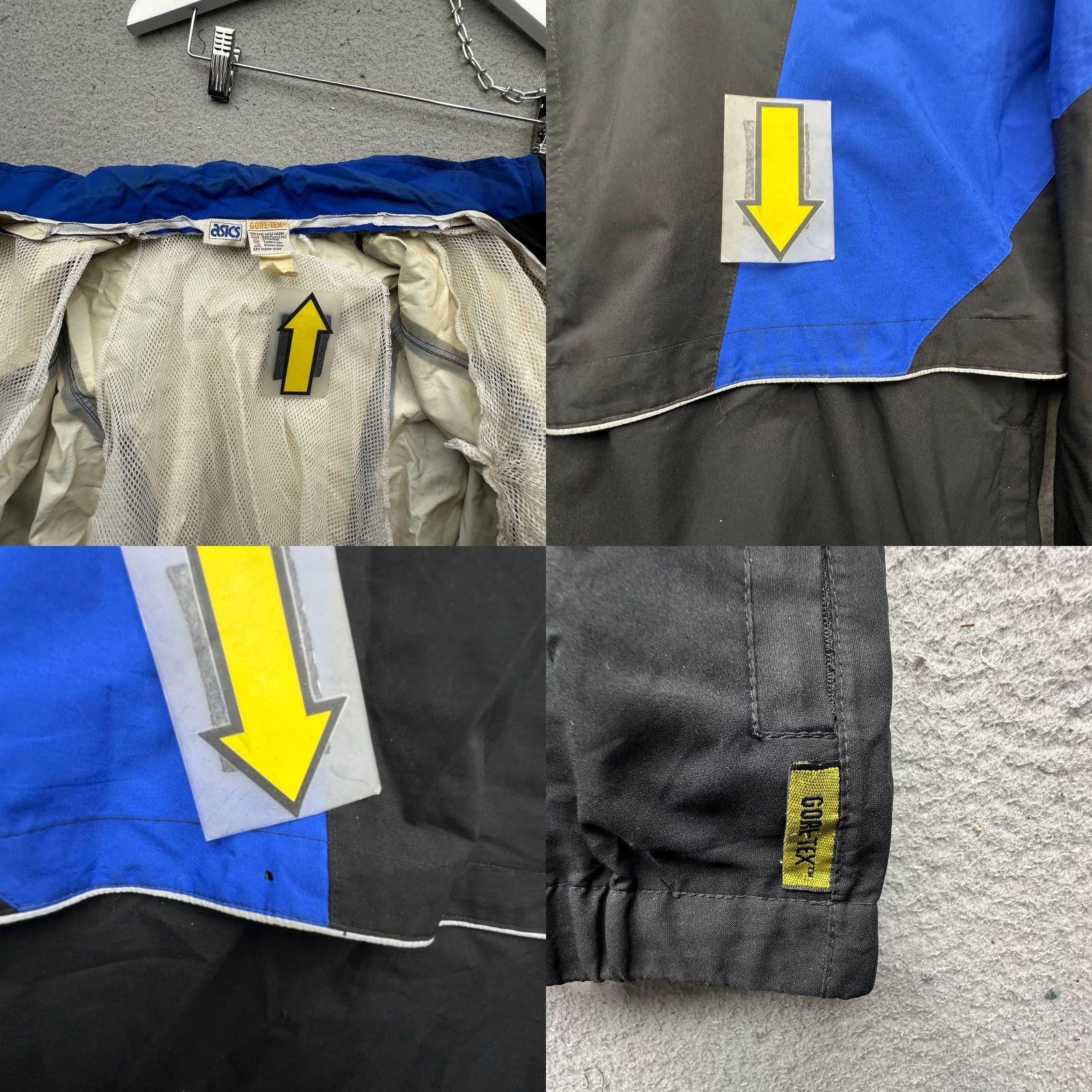 Asics VINTAGE Asics Gore-Tex Windbreaker Jacket Mens L Black Blue Zip Full Zip Pocket Logo 90s Outdoor Casual Travel Workwear Mens Size US L / EU 52-54 / 3 - 8 Thumbnail