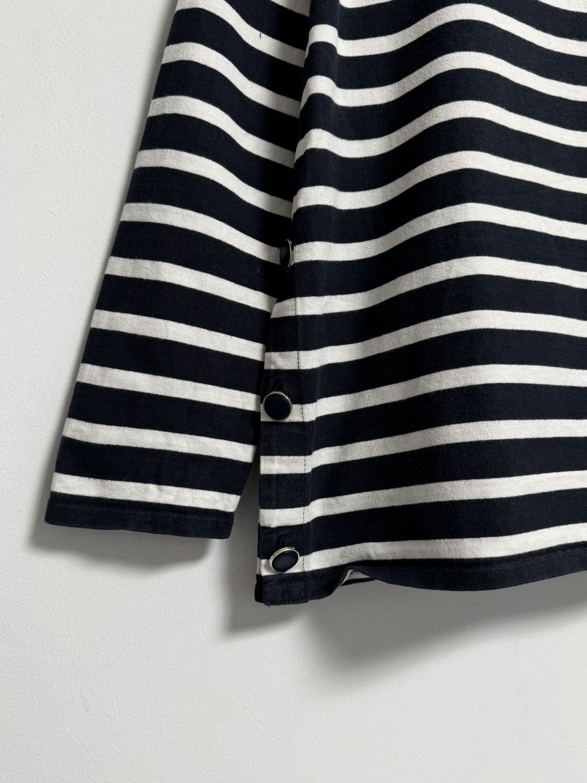 Sezane Sezane Women Long Sleeve Navy Blue Striped Organic T-shirt Size XL / US 12-14 / IT 48-50 - 5 Thumbnail
