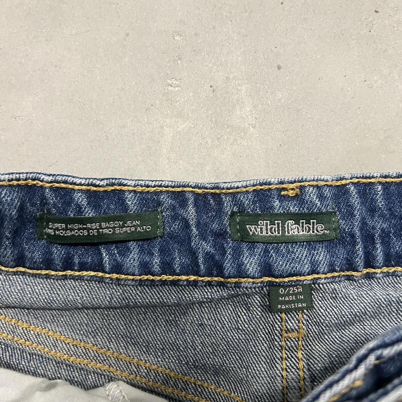 Vintage Crazy Vintage Y2K/2000s Super high-rise Baggy Dark wash Ripped Distressed Denim Jeans! Size US 26 / EU 42 - 6 Thumbnail