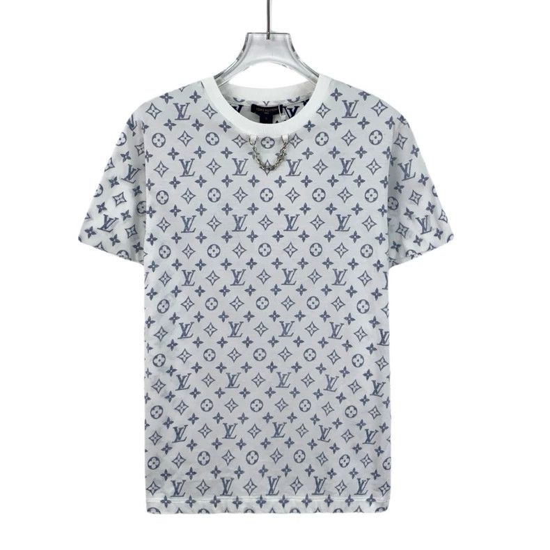 Louis Vuitton Louis Vuitton Cotton crewneck short-sleeved T-shirt with w Size S / US 4 / IT 40 - 1 Thumbnail