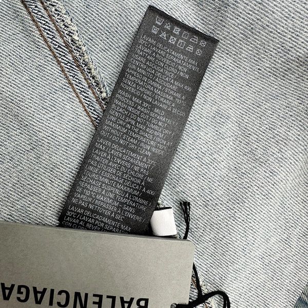 Balenciaga o1mt1gz1024 Large Fit Jacket in Dirty Blue Size US M / EU 48-50 / 2 - 4 Thumbnail