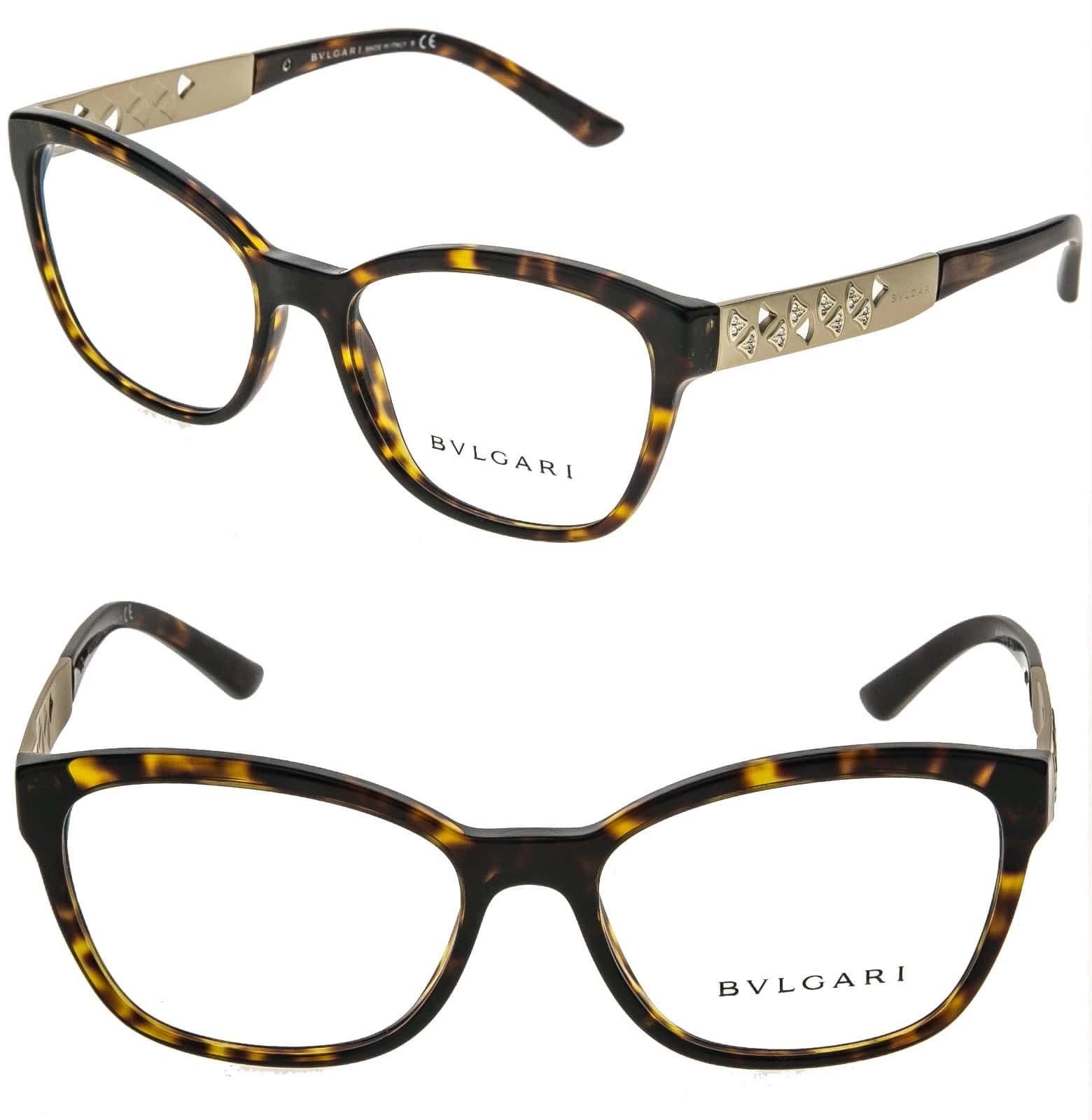 BVLGARI BV4153B 4153 DIVAS DREAM Brown Gold Fan Eyeglasses