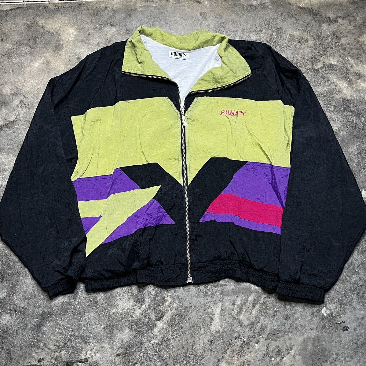 Vintage vintage puma zip up baggy windbreaker jacket Size US XL / EU 56 / 4 - 4 Thumbnail