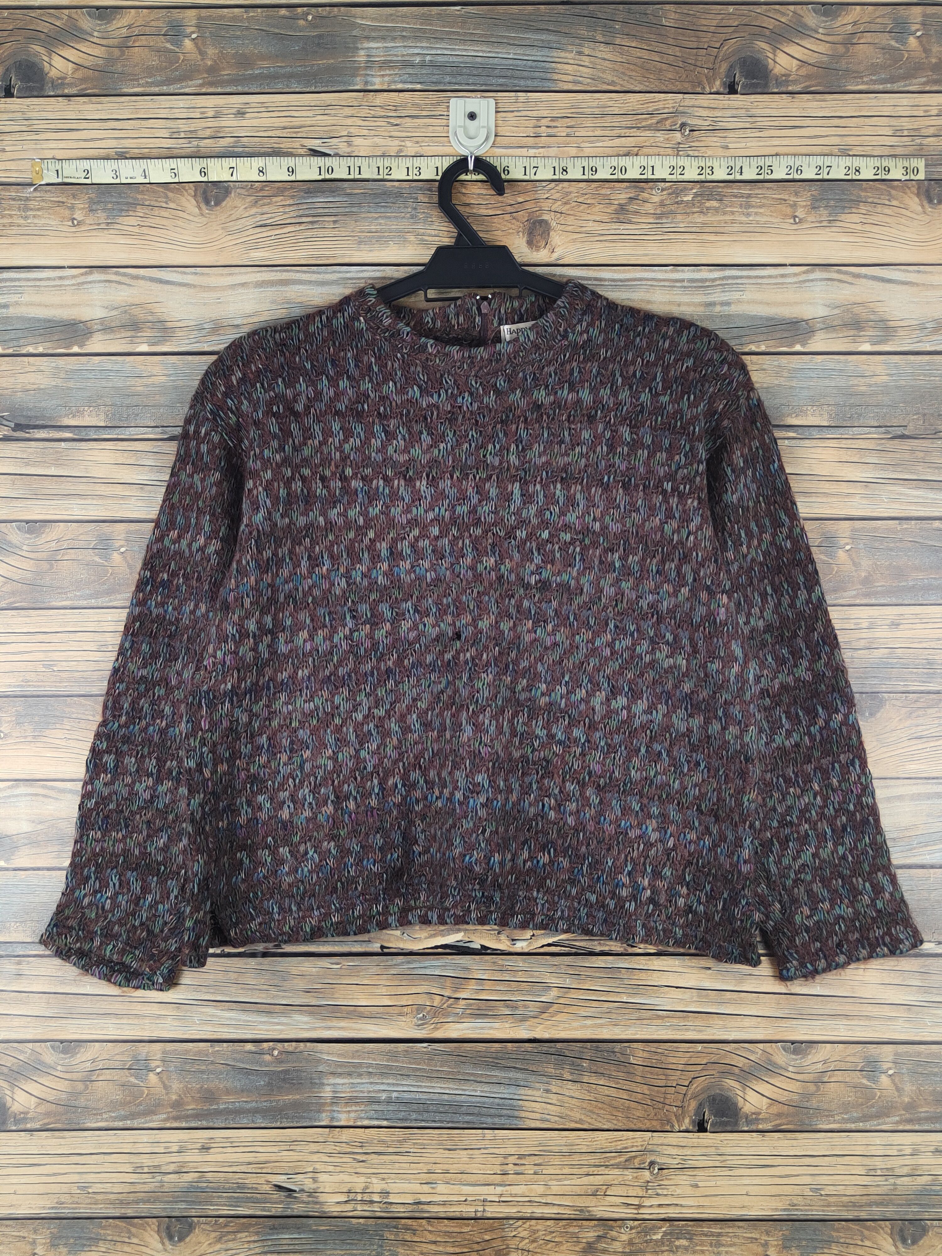 Japanese Brand × Vintage Happy Road Dark Brown Knitwear Crop Tops #W1218 Size S / US 4 / IT 40 - 1 Thumbnail
