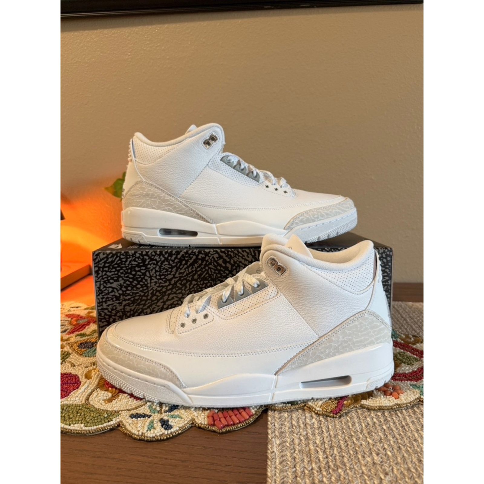 Jordan 3 Retro Pure Money 2025 White Metallic Silver Cement
