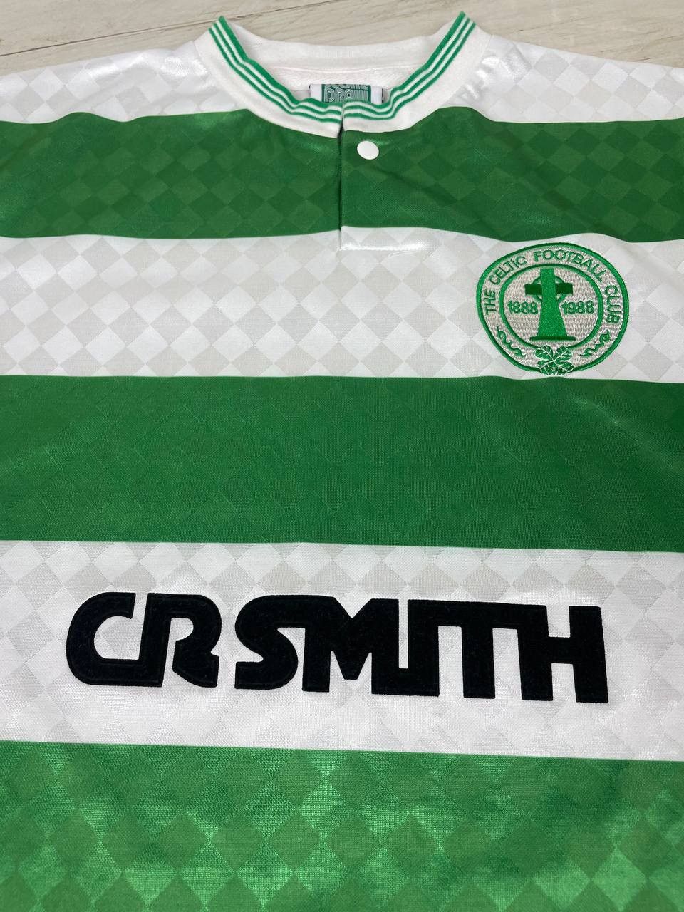 Vintage Score Draw Celtic Retro 1988 Home Shirt Soccer Jersey Size US S / EU 44-46 / 1 - 4 Thumbnail