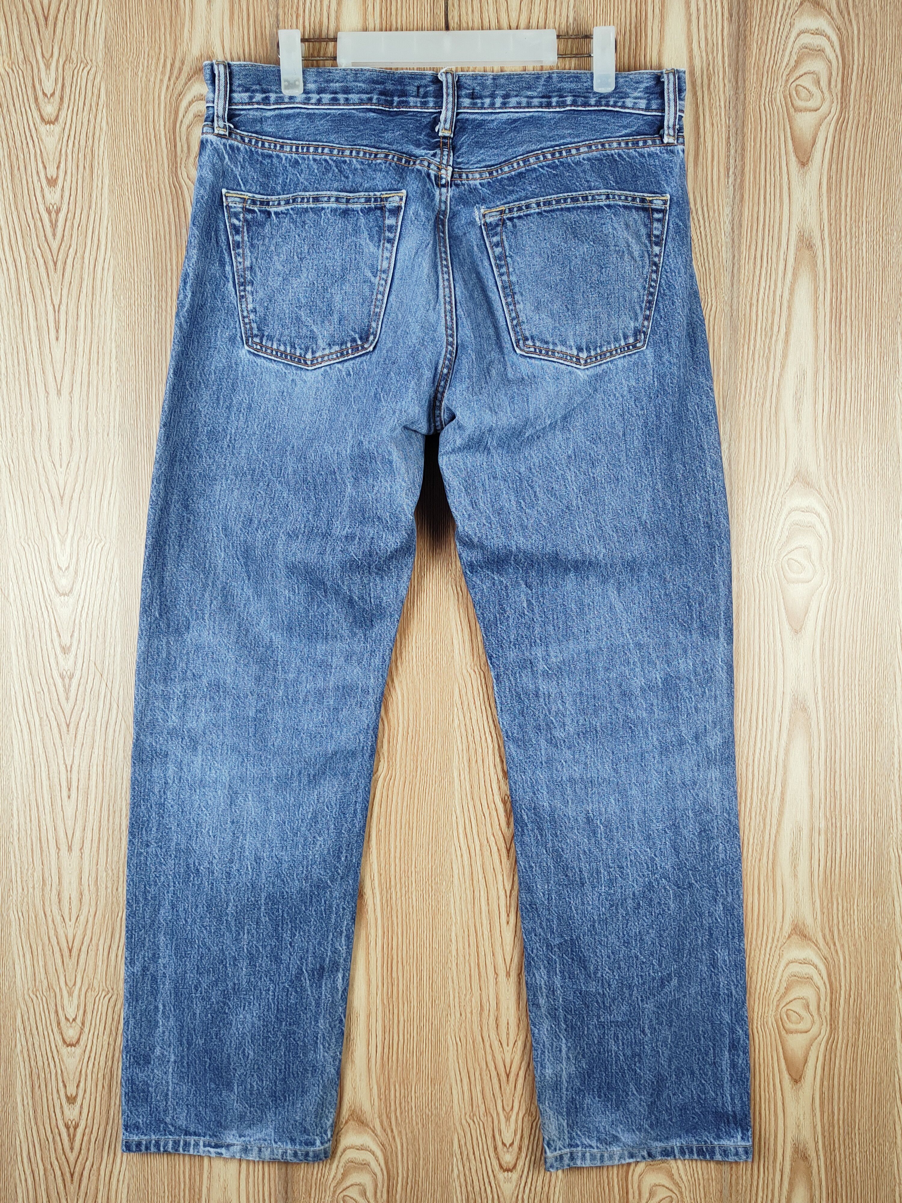 Japanese Brand Uniqlo Blue Distressed Ripped Jeans #S2684 Size US 33 - 7 Thumbnail