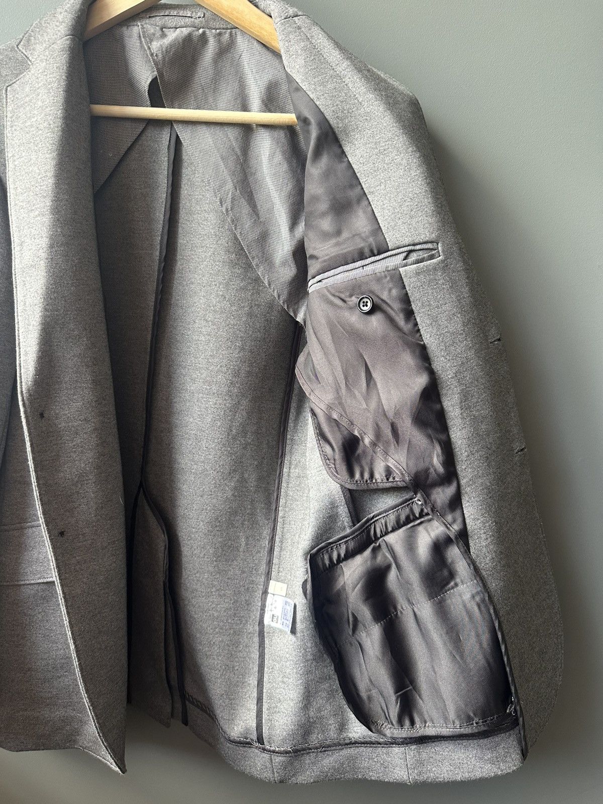 GU GU Classic Grey Two Button Blazer Size S Size 44R - 4 Thumbnail