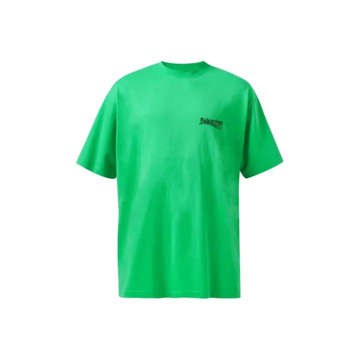 Balenciaga Green Graphic Short Sleeve T-Shirt