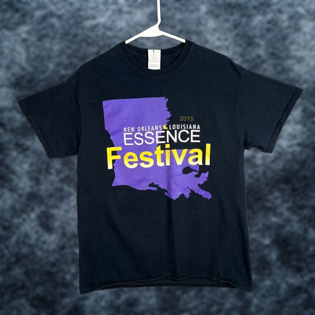 Gildan VINTAGE New Orleans Louisiana Essence Festival 2015 Black T-Shirt Adult Mens Medium M Shirt Mens Black 2015 Celebration Concert Size US M / EU 48-50 / 2 - 1 Thumbnail
