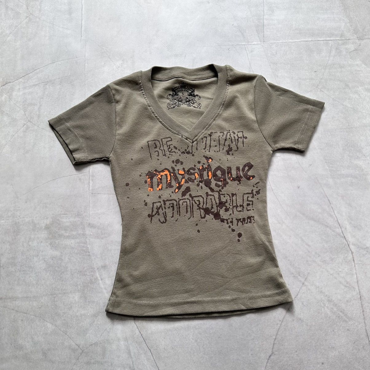 Hysteric Glamour × Undercover Y2K Japan Hysteric Glamour Vibe Ribbed T Shirt Ed Hardy Size L / US 10 / IT 46 - 4 Thumbnail