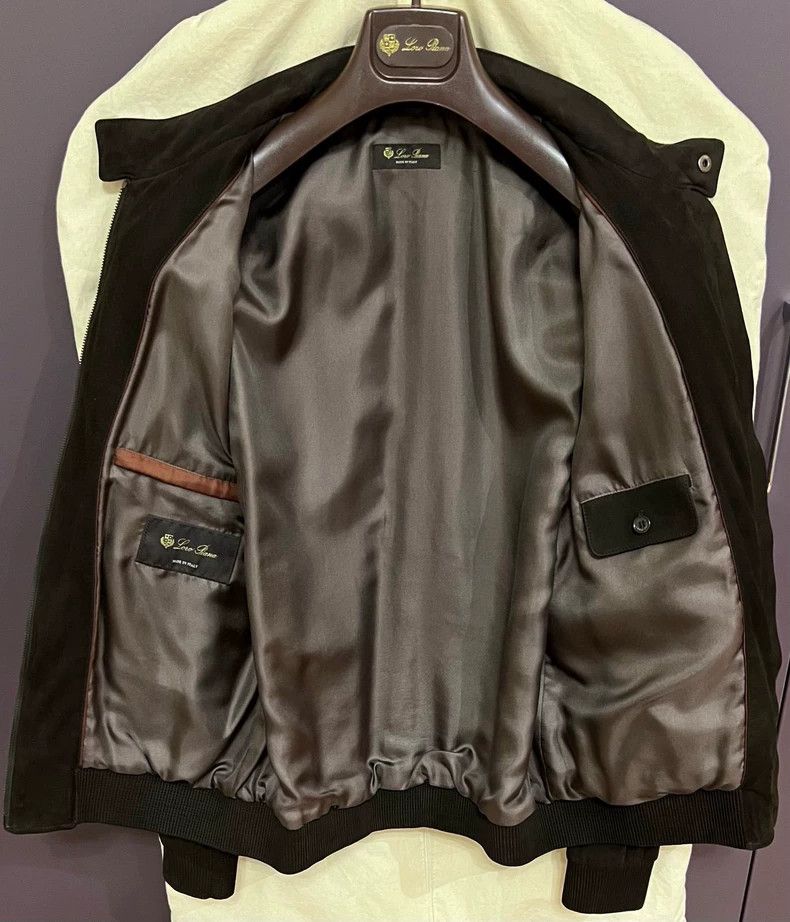 Loro Piana LORO PIANA Sandpaper sheepskin jacket with crocodile leath Size US M / EU 48-50 / 2 - 3 Thumbnail