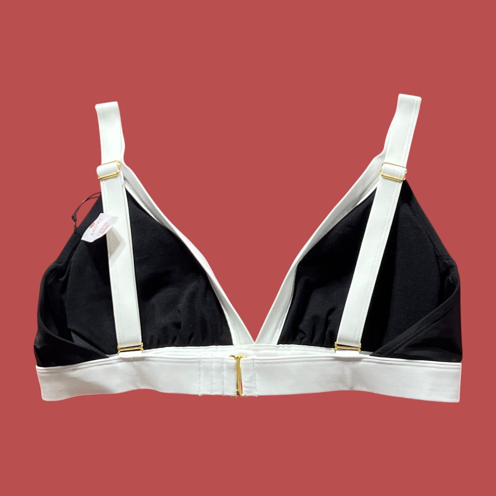 Other Shade & Shore - Women's Wide Band Triangle Bikini Top -Black Size ONE SIZE - 4 Thumbnail