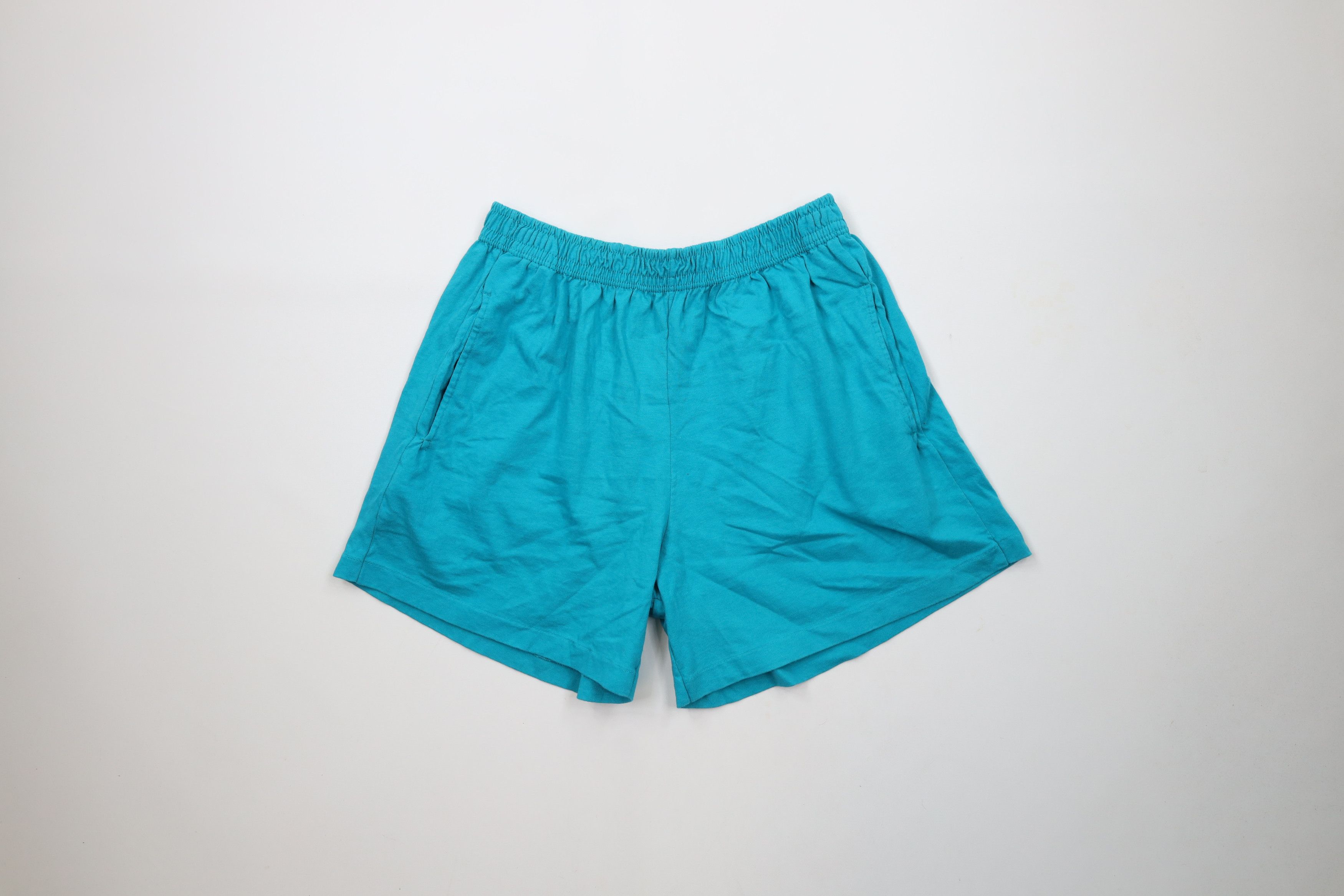 Vintage Vintage 90s Streetwear Above Knee Shorts Cotton Teal USA Size US 36 / EU 52 - 1 Thumbnail