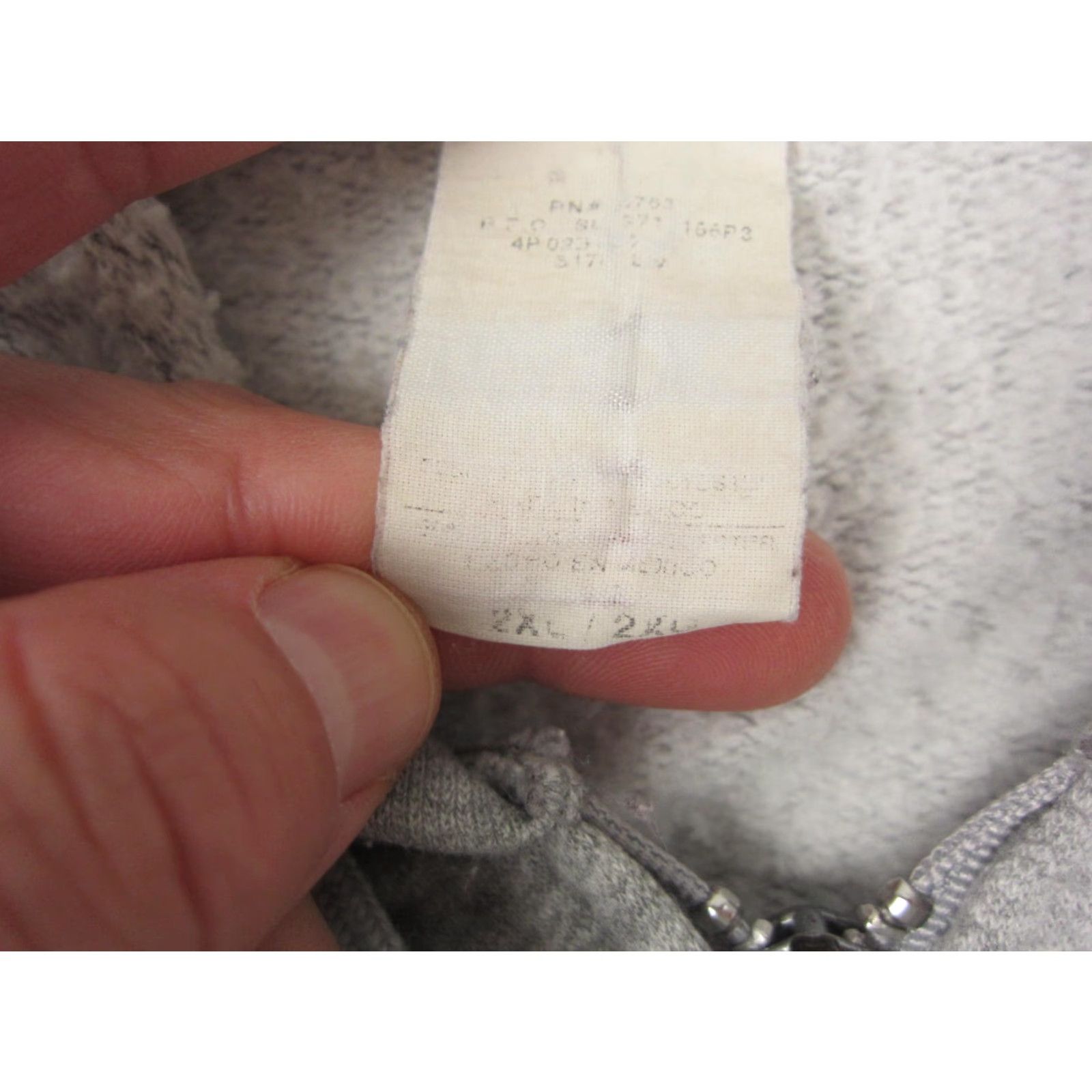 Hanes Hanes Hoodie Mens 2XL Gray Full Zip Sweatshirt 90s Cotton Casual Vintage Zip Hooded Sweatshirt Swing Tag? Size US XXL / EU 58 / 5 - 7 Thumbnail