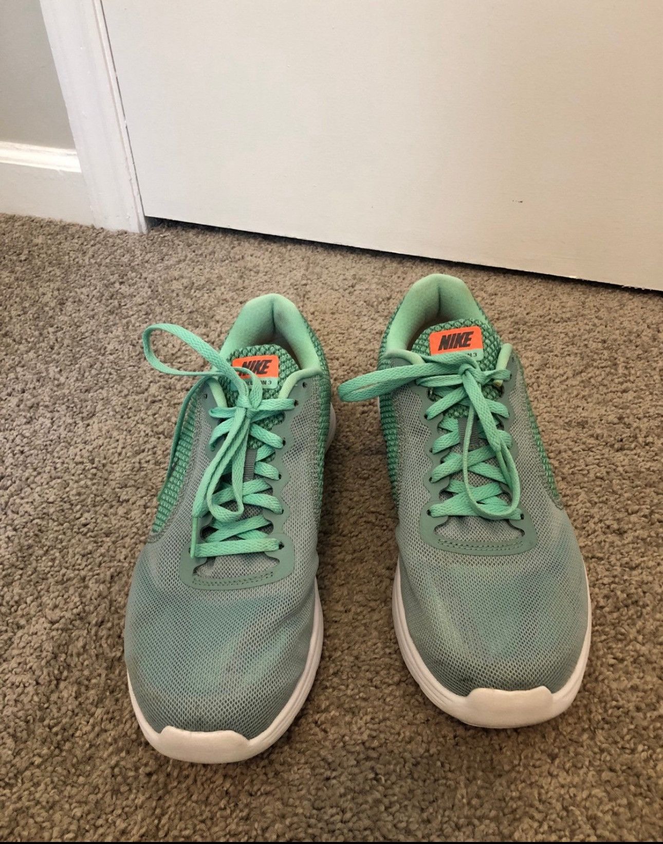 Nike Nike Women's Revolution 3 Running Shoe Green Glow Size 9.5 Size US 9.5 / IT 39.5 - 2 Thumbnail