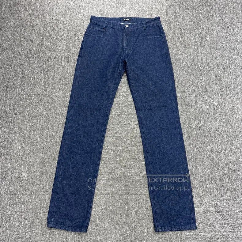 Raf Simons Raf Simons Leather-branded jeans Size US 31 - 1 Thumbnail