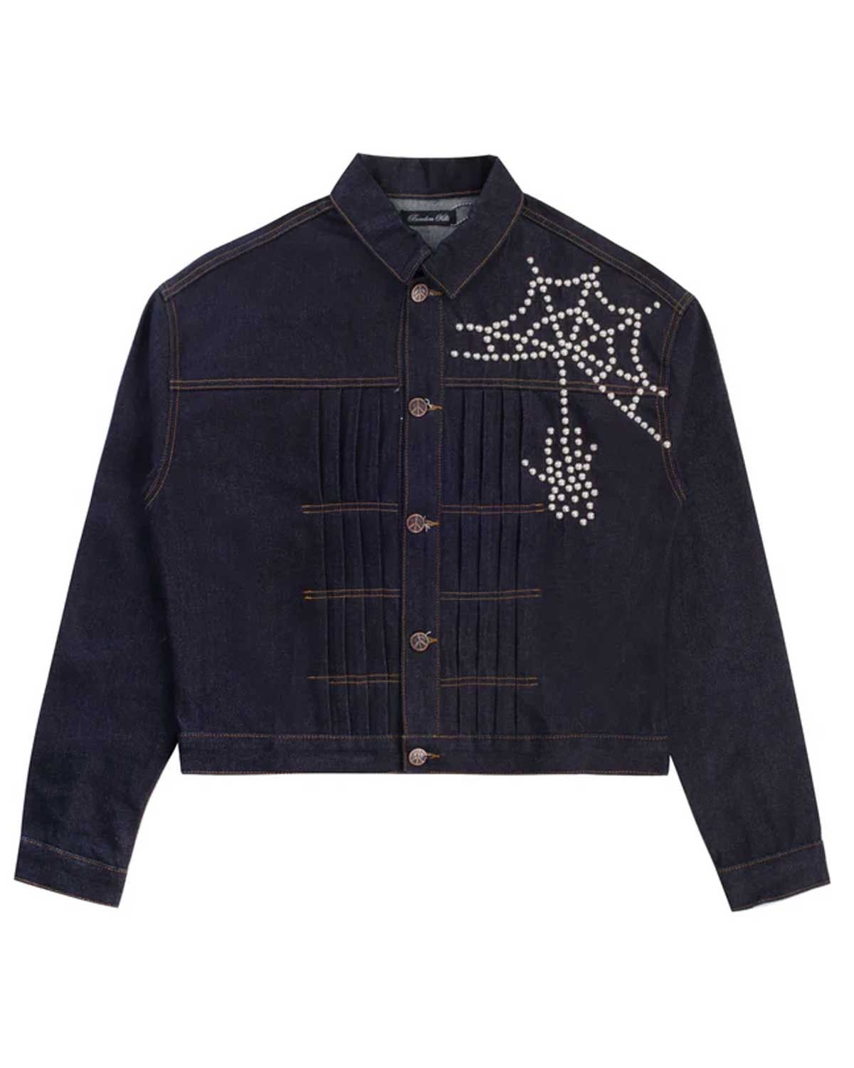 Other Boredom Kills Spider Pearl Denim Jacket Raw Indigo Size US XL / EU 56 / 4 - 1 Thumbnail
