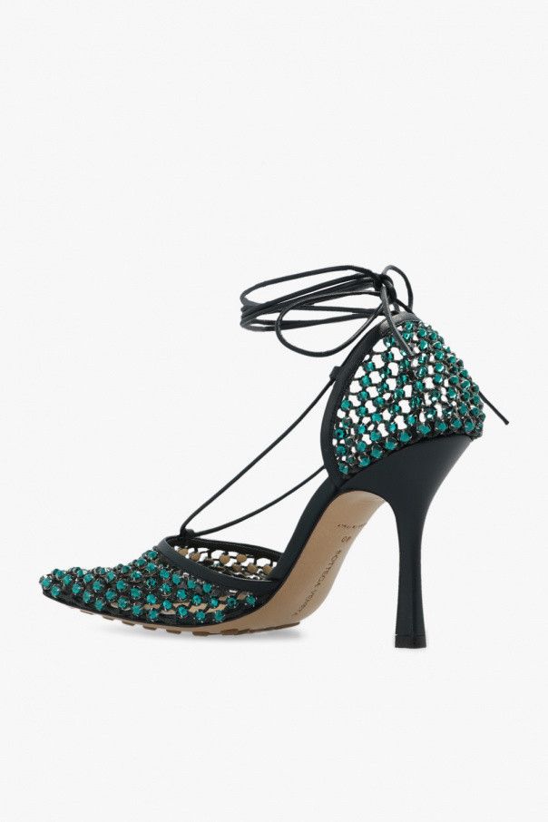 Bottega Veneta o1n1vont0924 Stretch Sandal Fabric Leather in Inkwell Size US 10.5 / IT 40.5 - 5 Thumbnail