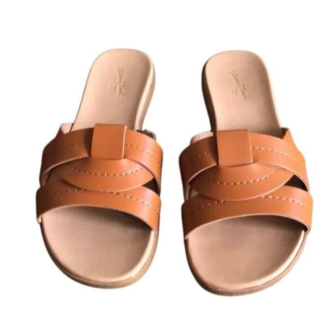 Other Womens Brown Strappy Slip-On Sandals Size 6.5 By Universal T Size US 6.5 / IT 36.5 - 4 Thumbnail