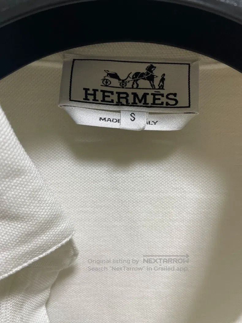Hermes Hermes Knitted short-sleeve cardigan/shirt (front unbutton Size US S / EU 44-46 / 1 - 4 Thumbnail