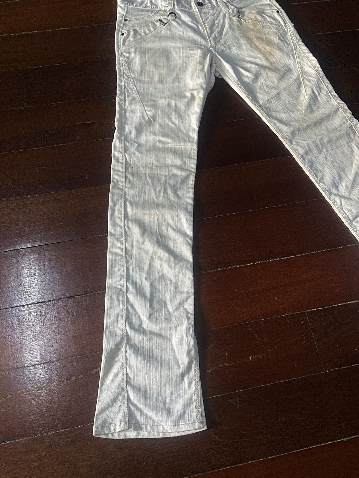 Nicole Club Fire 🔥 design NICOLE CLUB boot cut wide leg low rise jeans Size US 33 - 3 Thumbnail