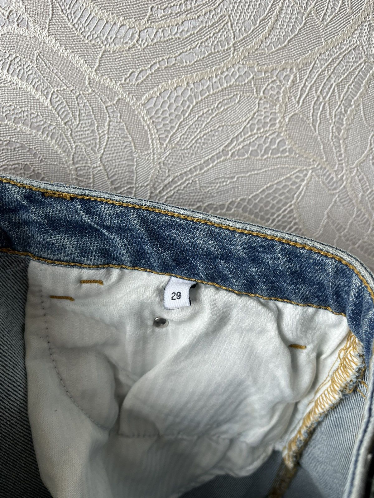 Iceberg Iceberg x Peter Blake Multicolor Logo Denim Distressed Jeans Size 29" - 14 Thumbnail