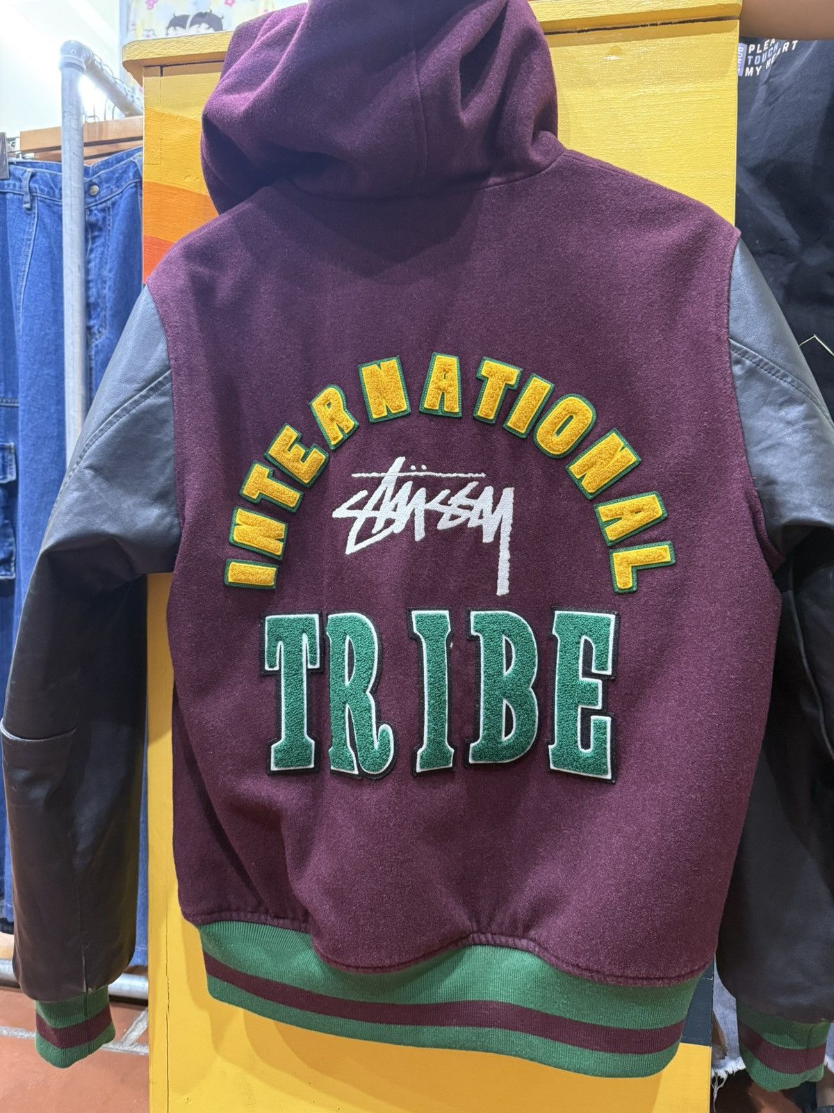 Stussy 90’s STUSSY INTERNATIONAL TRIBE RARE LEATHER VINTAGE JACKET Size US M / EU 48-50 / 2 - 6 Thumbnail