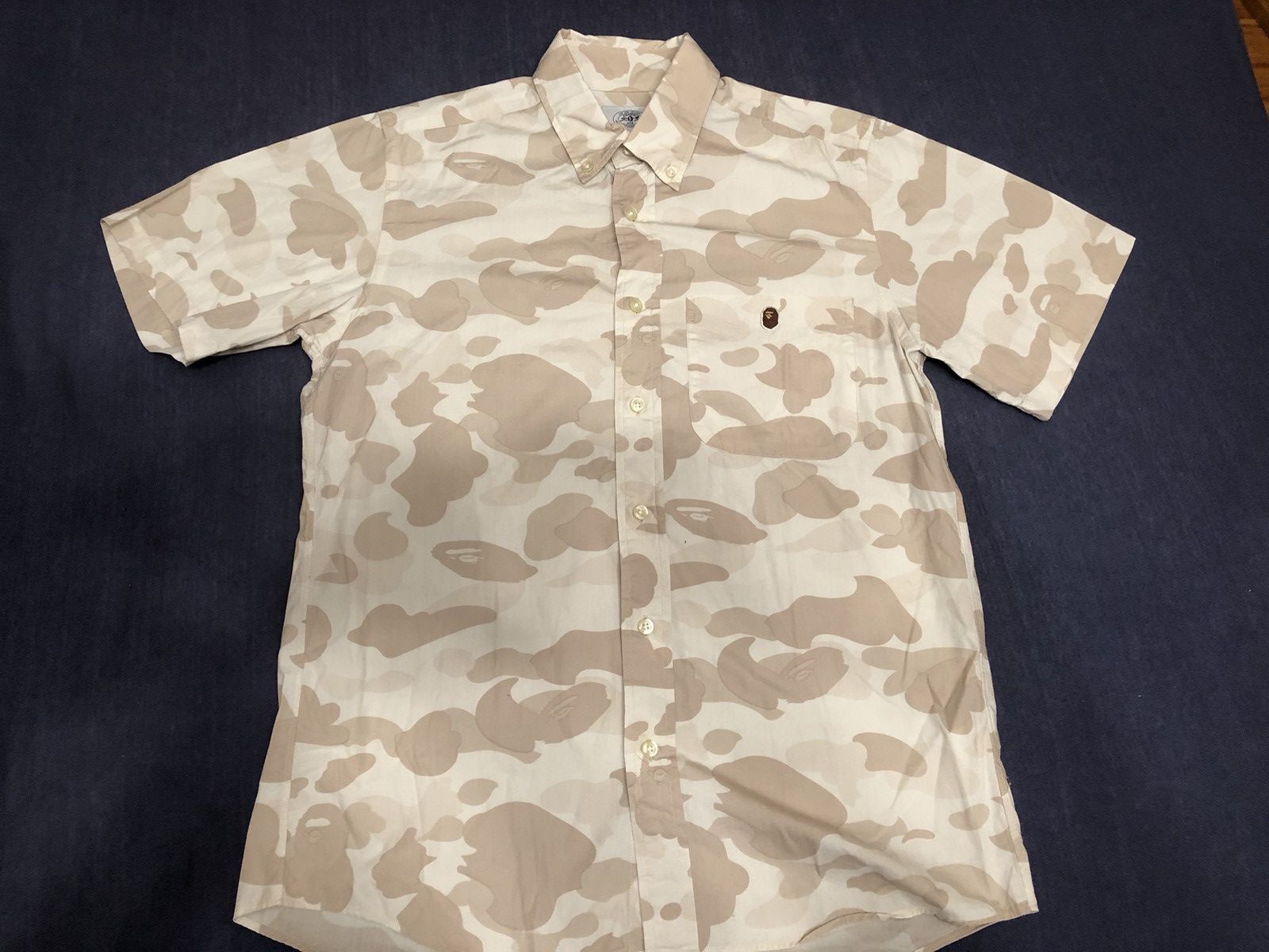Bape 1st Camo One Point BD S/S Shirt Size US L / EU 52-54 / 3 - 1 Thumbnail