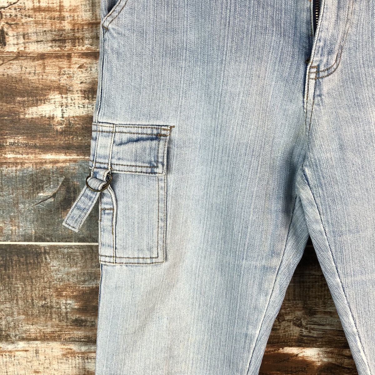 Japanese Brand Back Rush Blue Multipocket bootcut denim Jeans #A2430 Size 27" / US 4 / IT 40 - 9 Thumbnail