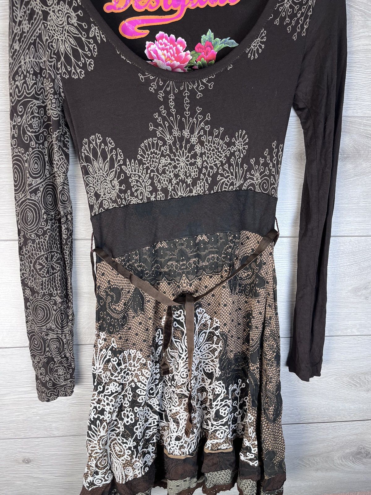 Desigual Women dress Designer size M flowers Y2K Size M / US 6-8 / IT 42-44 - 4 Thumbnail