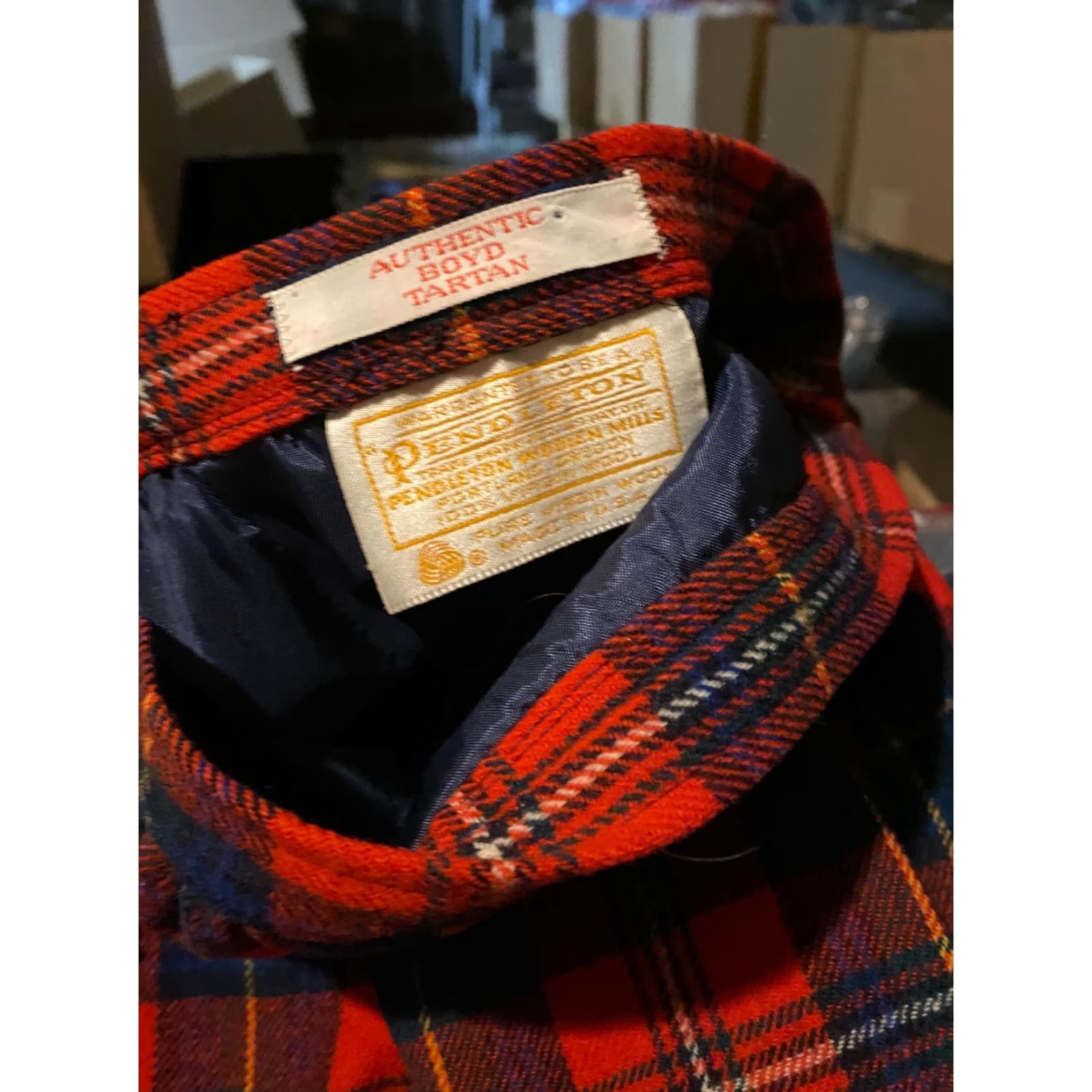 Pendleton VTG Pendelton Skirt Womens 26" Waist Boyd Tartan Plaid Wool Midi USA Lined Pockets Size 26" / US 2 / IT 38 - 4 Thumbnail