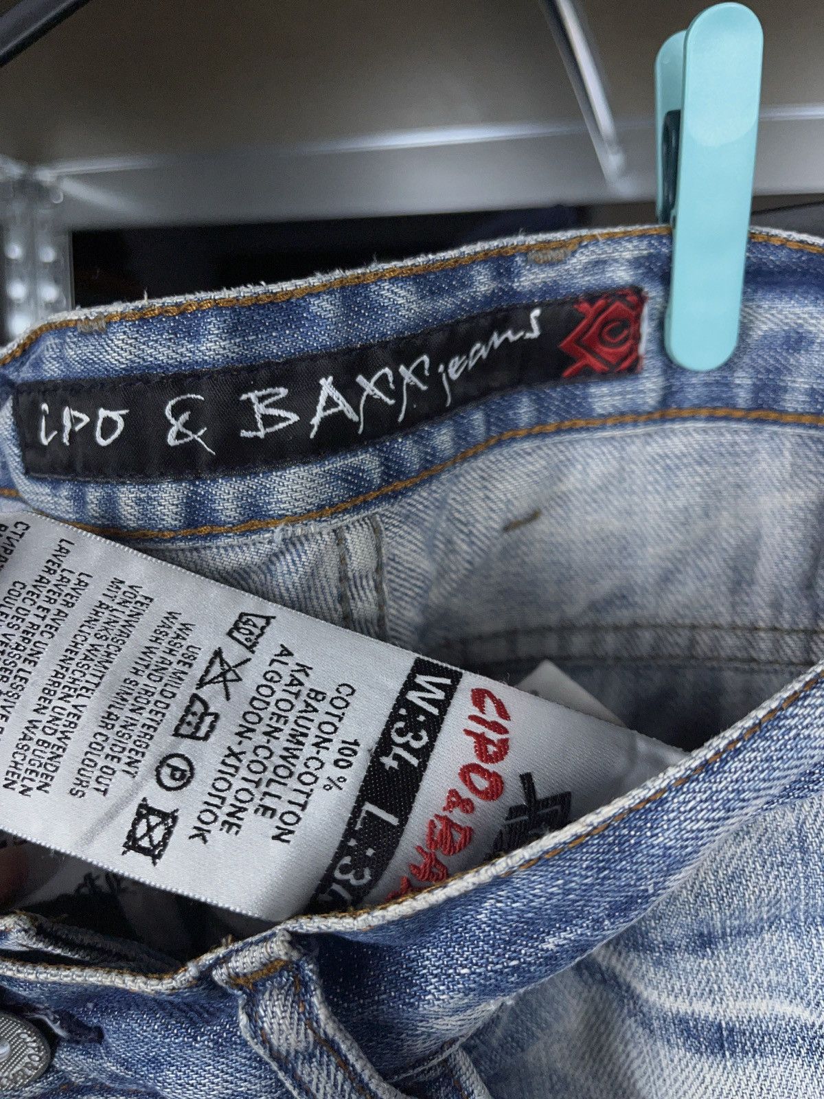 Japanese Brand Cipo & baxx all over print distressed bootcut jeans y2k Size US 34 / EU 50 - 4 Thumbnail
