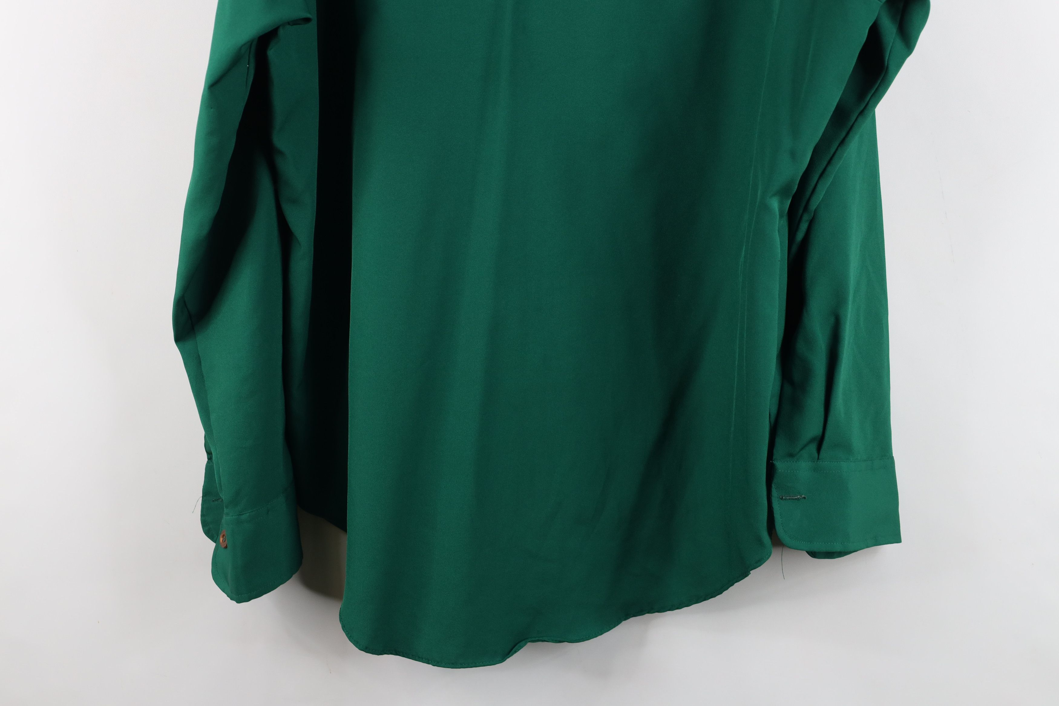 Vintage Vintage 70s Streetwear Knit Collared Button Shirt Green USA Size US M / EU 48-50 / 2 - 14 Thumbnail