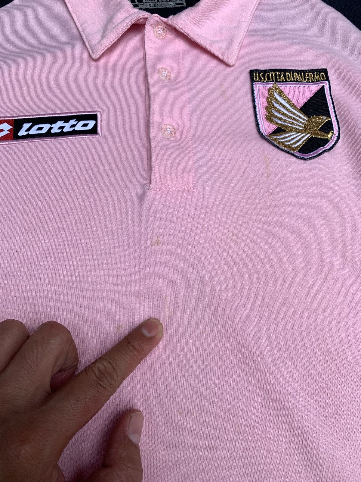Lotto Sport 2000s Lotto FC Palermo Serie A Multicolor Polo Shirt Size US L / EU 52-54 / 3 - 10 Thumbnail