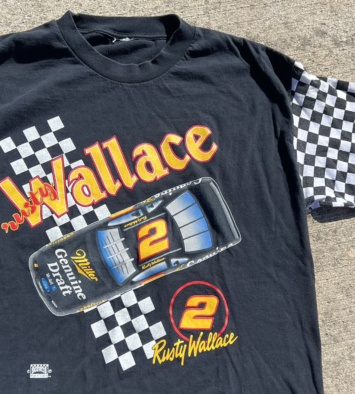 Vintage Vintage Rusty Wallace Racing T Shirt Size US L / EU 52-54 / 3 - 2 Thumbnail