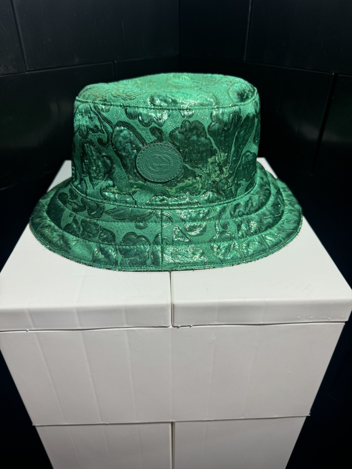 Gucci Gucci Bucket Hat Metallic Green Size L (58cm) Size ONE SIZE - 1 Thumbnail