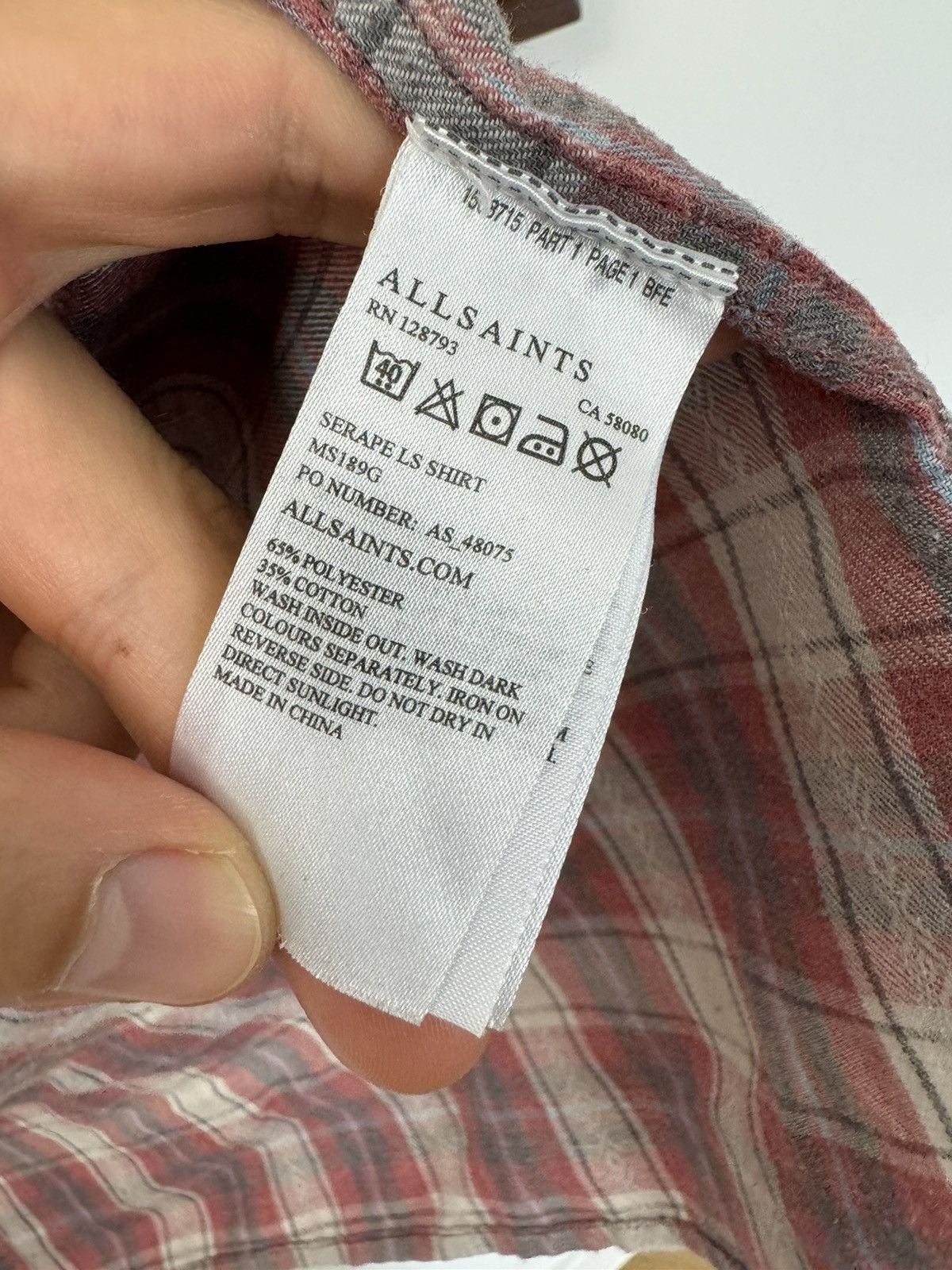 Allsaints Allsaints Black Shadow Plaid Flannel Shirt - Size M Size US M / EU 48-50 / 2 - 6 Thumbnail