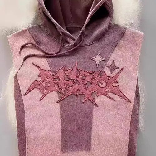 VIBE Custom Star Patchwork Oversized Pullover Hoodies Size US L / EU 52-54 / 3 - 5 Thumbnail
