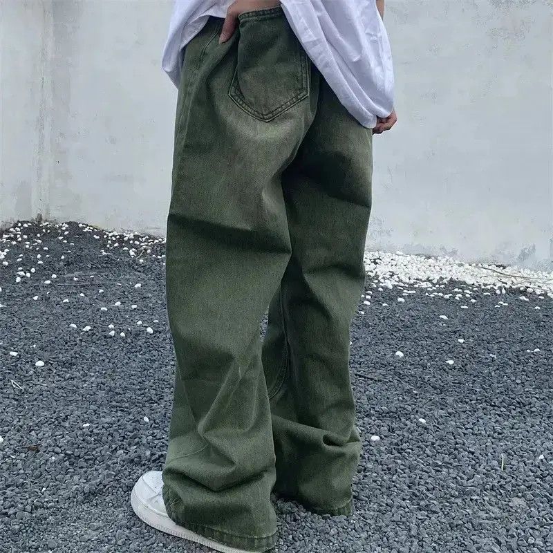 Japanese Brand Jeans Baggy Frayed wide-leg retro Style Hip-hop Trousers Size US 34 / EU 50 - 6 Thumbnail