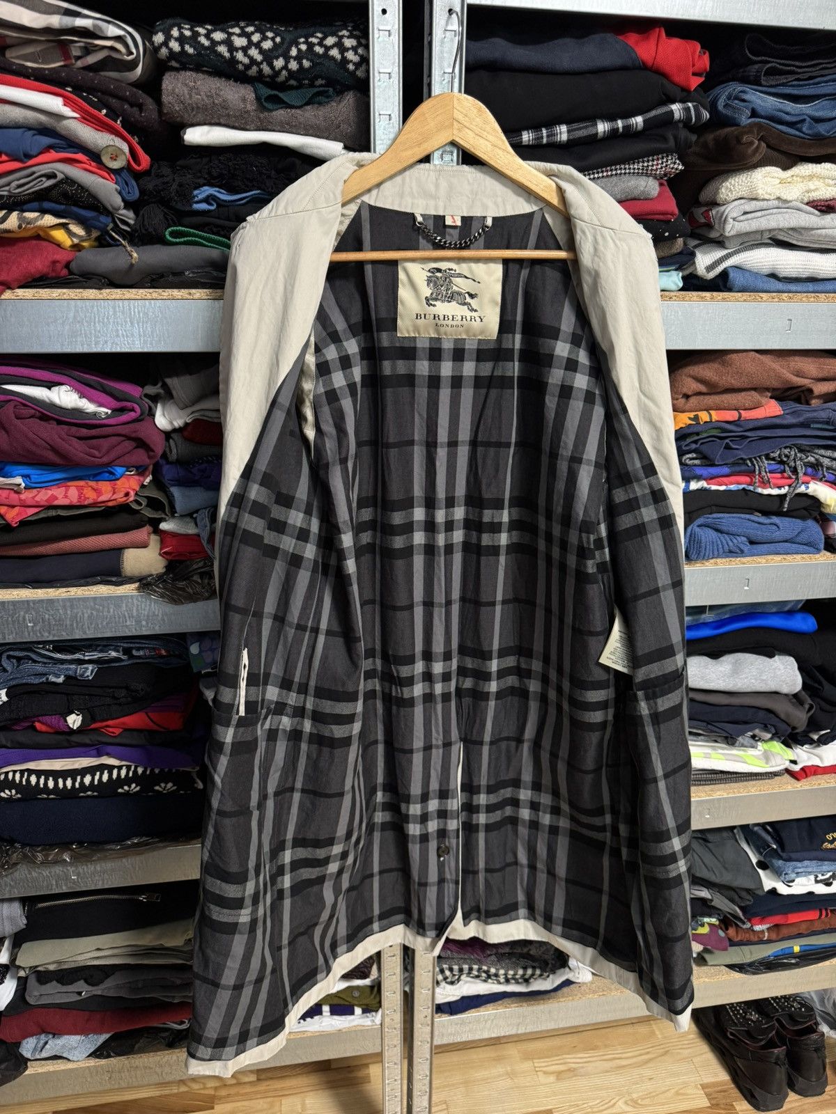Burberry Burberry London Mens Trench Button Up Coat Sz 56 Nova Check Size US XL / EU 56 / 4 - 4 Thumbnail