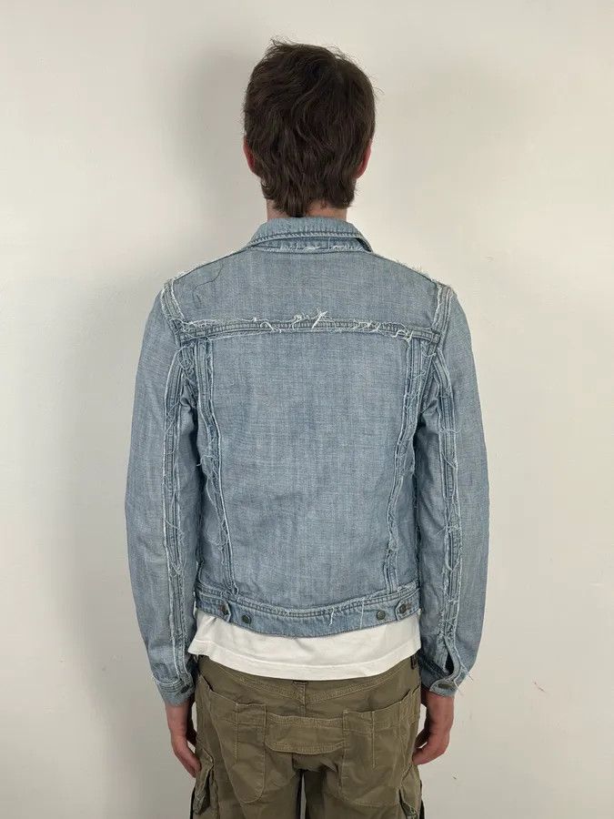 Maison Margiela 2012 Maison Margiela H&M Blue Distressed Denim Jacket Size US S / EU 44-46 / 1 - 2 Thumbnail