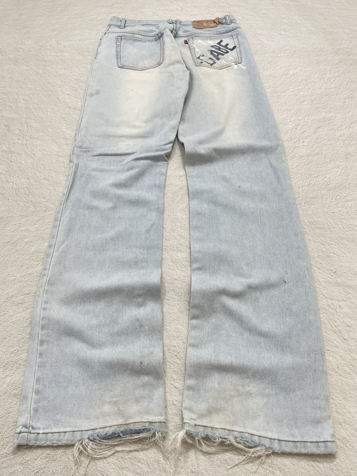 Japanese Brand 2000s Blue Jeans Distressed Fading Denim Y2K Size US 29 - 2 Thumbnail